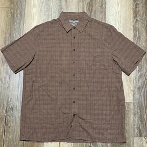5.11 Tactical Brown Plaid Ellis Button Snap Shirt Mens L Rugged Outdoorsman EUC